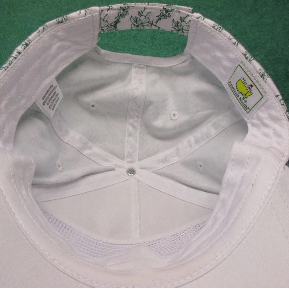 Rare Masters Ladies Golf Cap - White/Green Floral Pattern - One Size Fits All - Picture 5 of 6